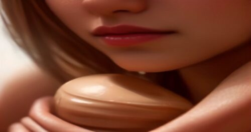 Close-up of hands applying a thick balm of cocoa butter to dry, chapped skin on the face, showing immediate relief and moisture, natural diffused lighting, photorealistic style